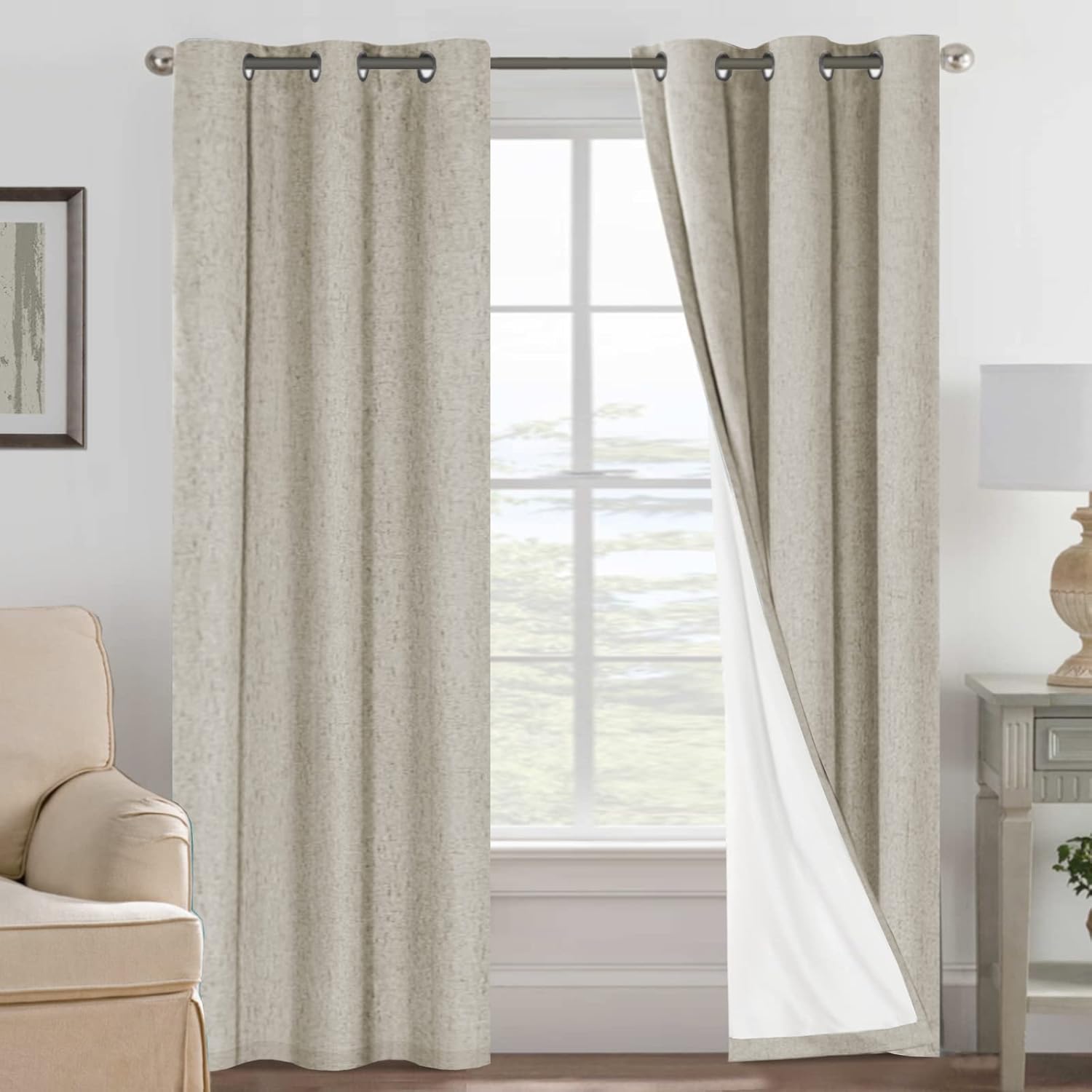 H.VERSAILTEX 100% Blackout Curtains for Bedroom and Living Room