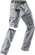 CQR Men's Convertible Cargo Tactical Pants - Lightweight, Zip-Off (UPF