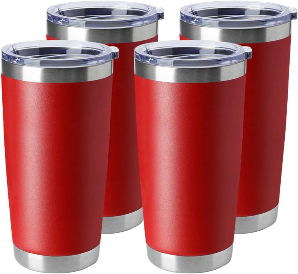 20oz Stainless Steel Tumblers with Lid for Hot & Cold Drinks