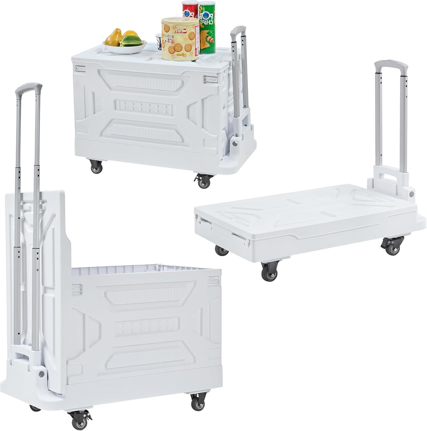 VECELO 23 Gal Modern Rolling Cart with Wheels for Easy Transport