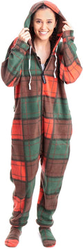 Forever Lazy Footed Adult Onesies Unisex One-Piece Pajama - Detachable