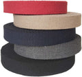 Heavy Cotton Webbing 1 Inch Black - Durable Craft & Strap Webbing
