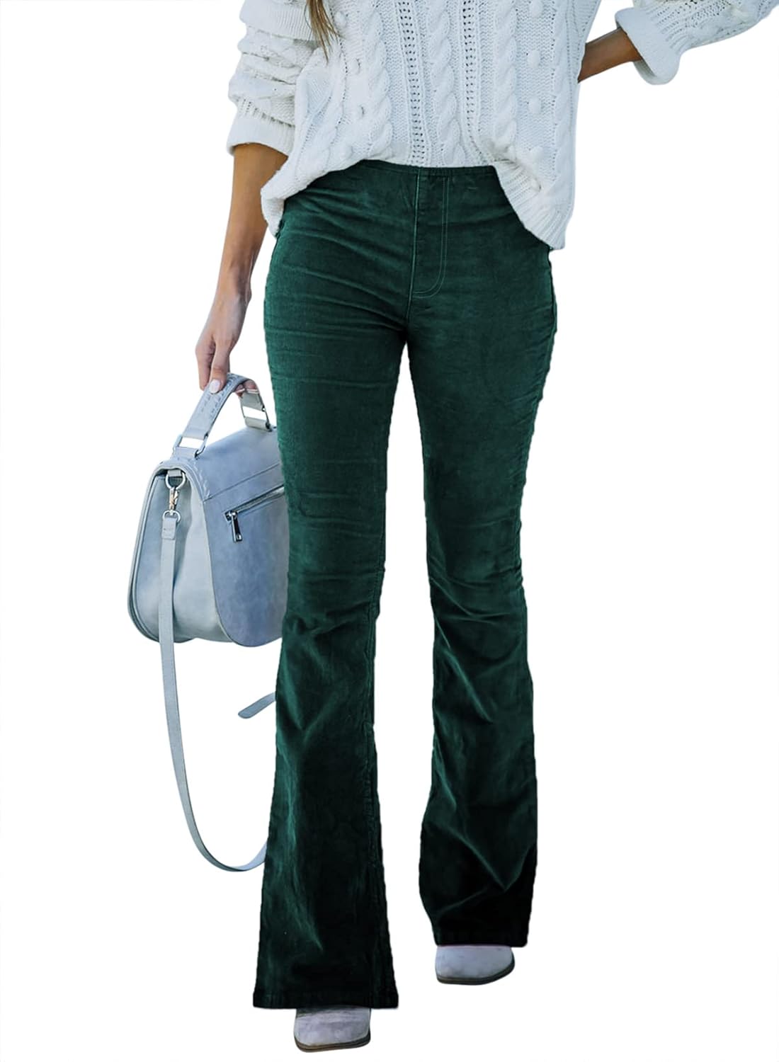 Sidefeel Women's Corduroy Flare Pants for Stylish Autumn Wear