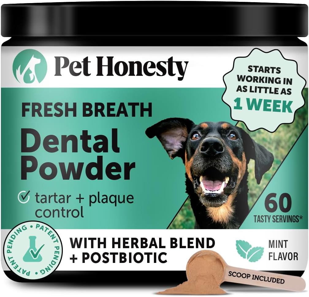 Dog Breath Freshener Dental Powder for Large Dogs - 60 Servings