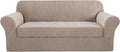 2 Piece Stretch Sofa Covers Couch Covers for Living Room - Sand