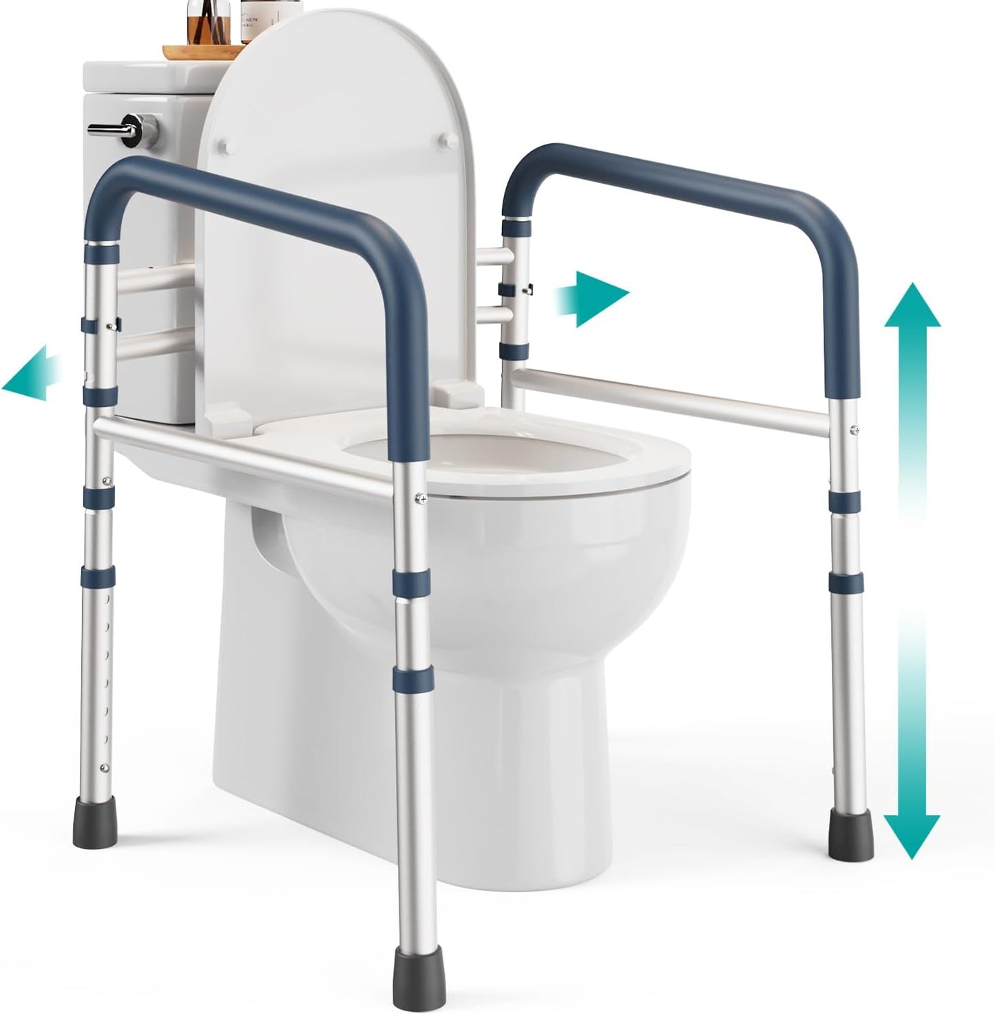PELEGON Toilet Safety Rails for Elderly Adults - Adjustable Support