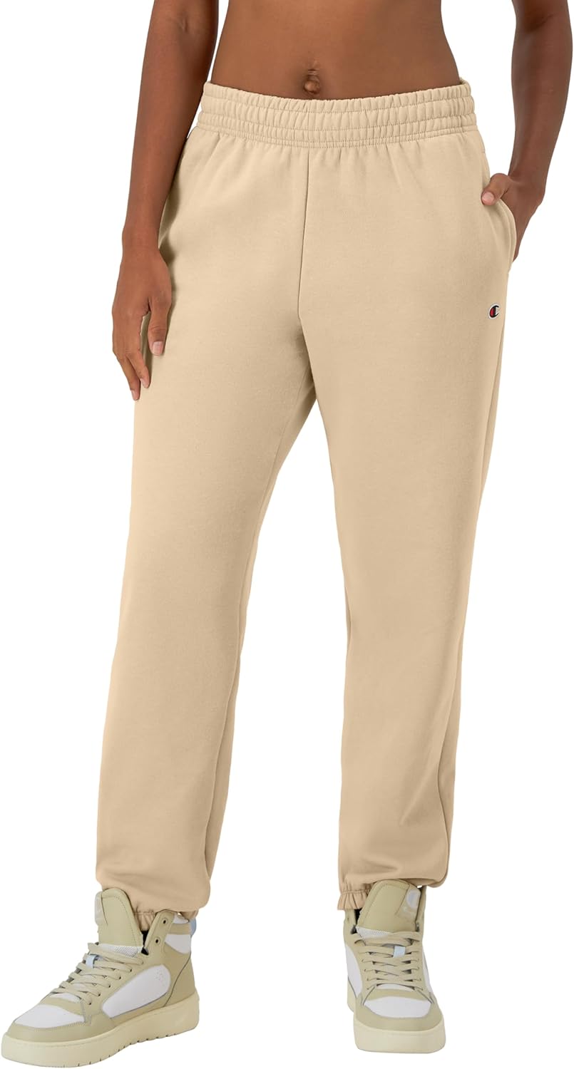 Champion Womens Cinched-Bottom Fleece Sweatpants for Comfort