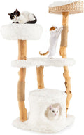 Tangkula Cat Tree Tower - Solid Wood Modern Cat Tower for Indoor Cats