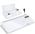 Varhomax Glass Desk Whiteboard with Calculator for Home Office