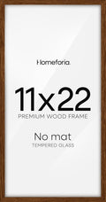 Homeforia 11x22 Newspaper Frame in Elegant Dark Oak Finish