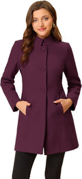 Women's Mid-Long Stand Collar Winter Overcoat - Classic Fit