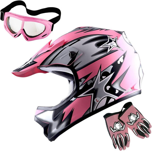 1Storm Youth Motocross Helmet: Star Shark Protection