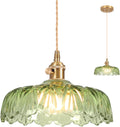Vintage Green Glass Pendant Lights for Kitchen Island and More