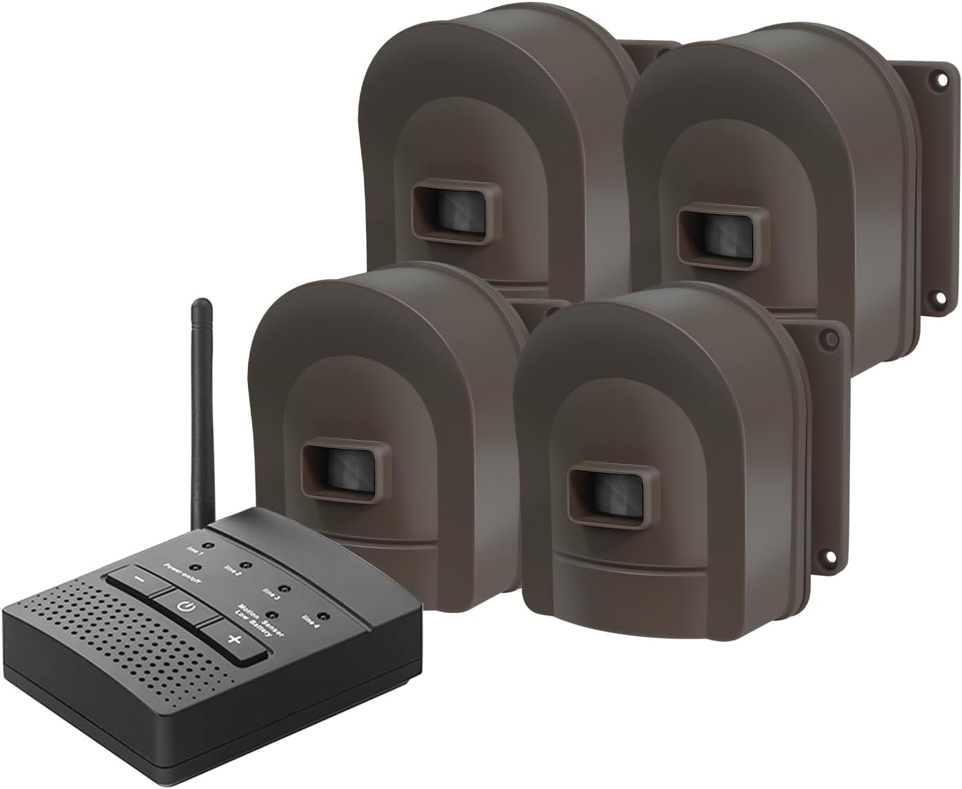 1/2 Mile Wireless Driveway Alarm System with 4 Sensors for Security