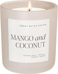 Mango and Coconut Soy Candle - Summer Scent, 15oz Tan Jar