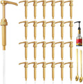 25 Pcs Gold Coffee Syrup Pumps for 25.4 Oz Bottles - Controlled