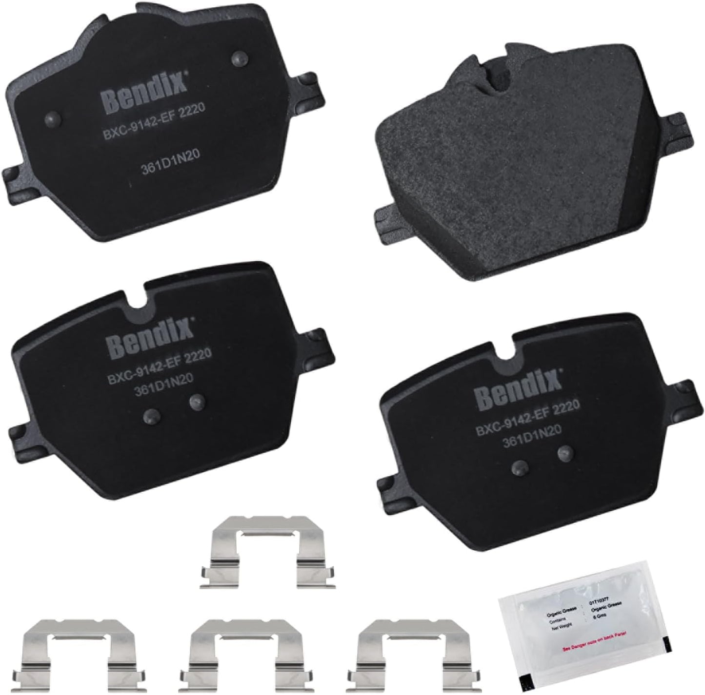 Bendix Priority1 CFC2220 Ceramic Rear Brake Pads for BMW & Toyota