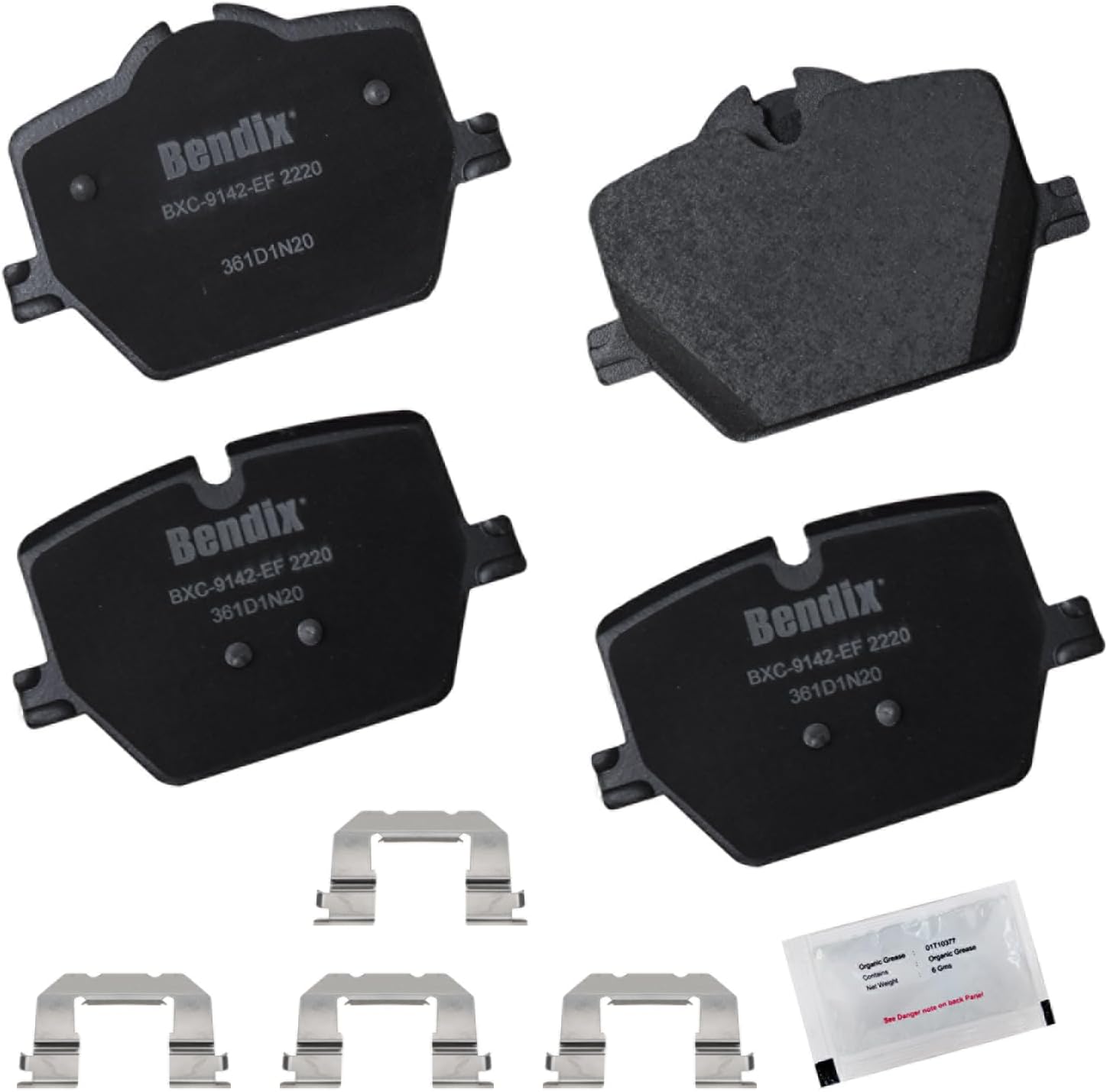 Bendix Priority1 CFC2220 Ceramic Rear Brake Pads for BMW & Toyota