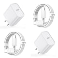 USB C iPhone 16 Fast Charging 2-Pack - 20W PD Wall Charger with 6ft