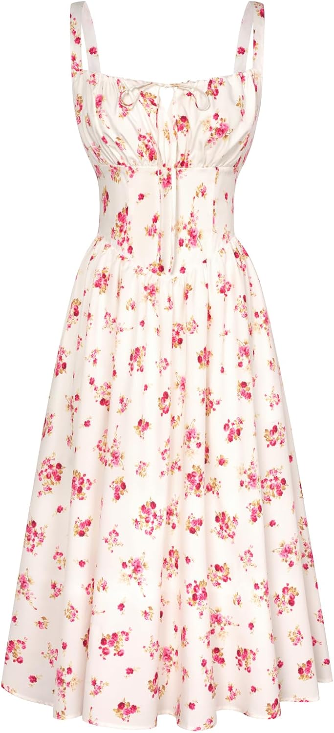 Floral Printed Corset Dress for Stylish Summer Outfits