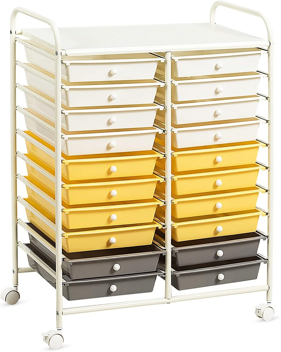 GOFLAME 20-Drawer Rolling Storage Cart for Home Office & Crafts