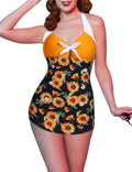 Ekouaer Womens Vintage One Piece Swimsuit - Flattering Halter Fit