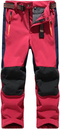 Boys Girls Youth Waterproof Ski Snow Pants - Elastic Waist Warm