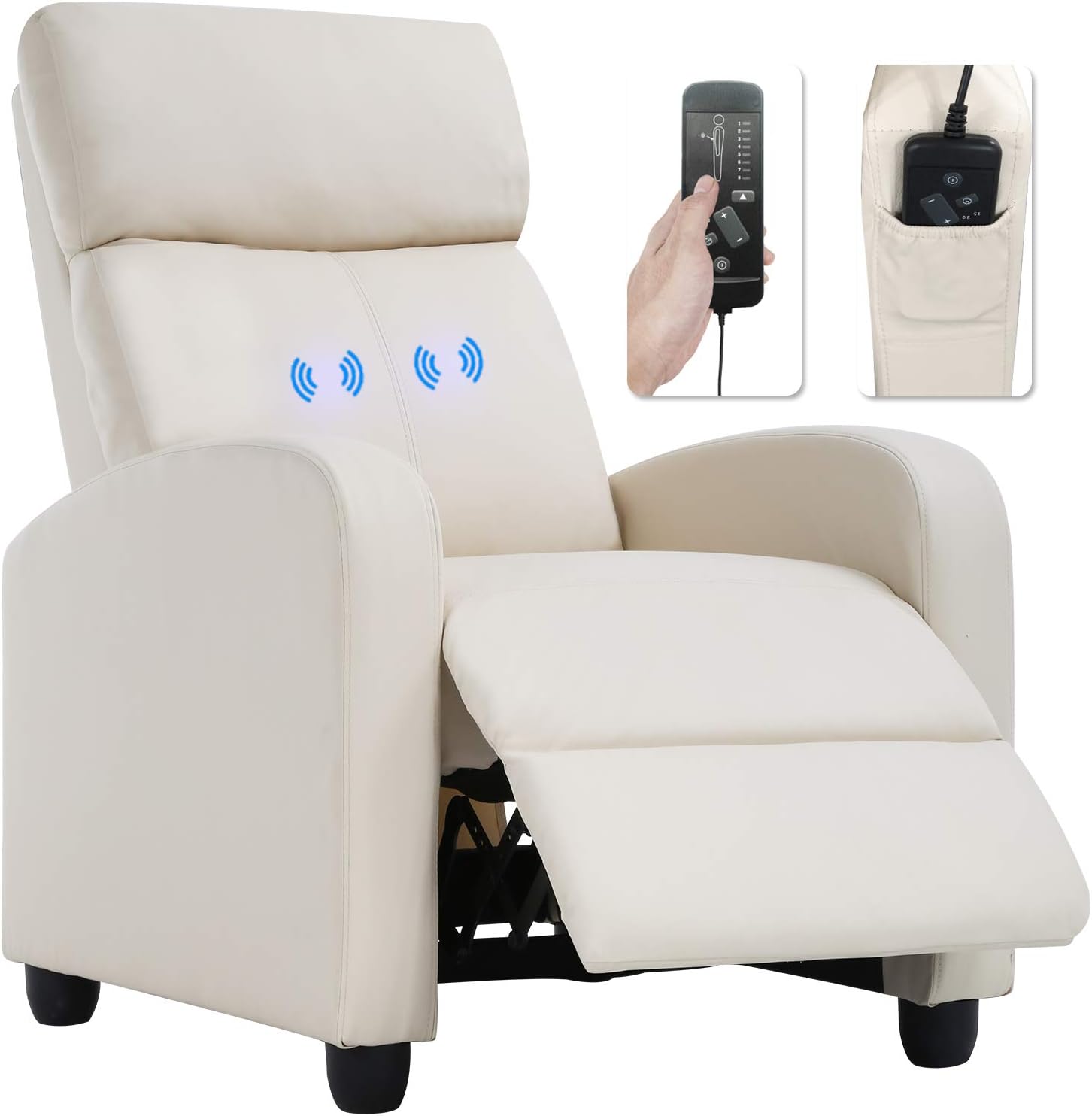 BestMassage Recliner Chair with 2 Point Massage Function
