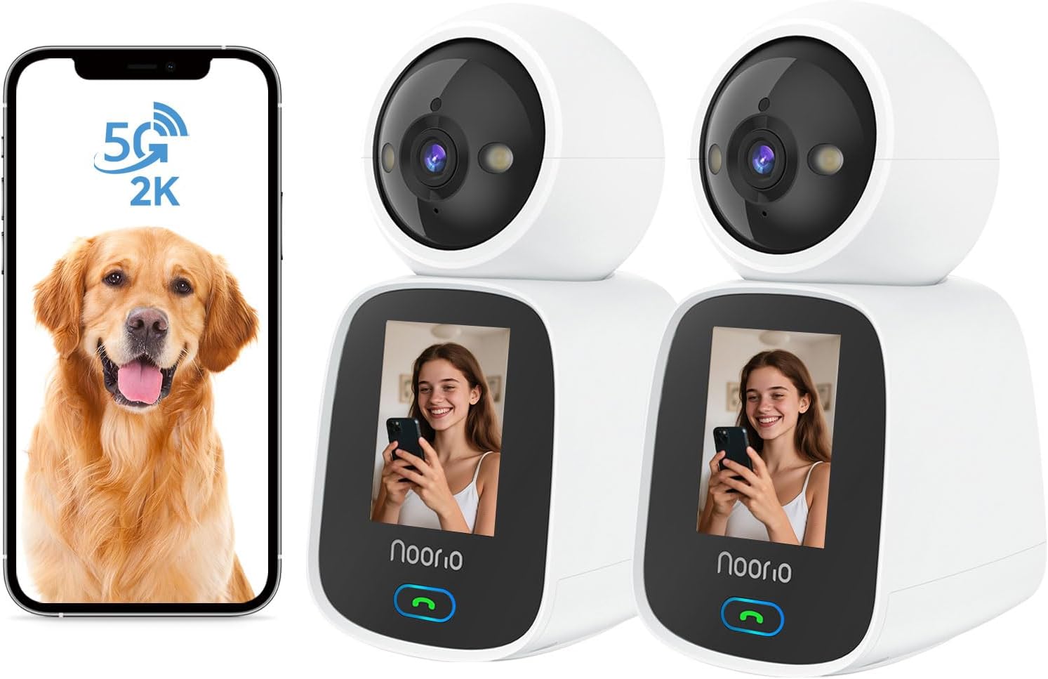 Noorio 5G Two Way Video Calling Camera for Pets and Home
