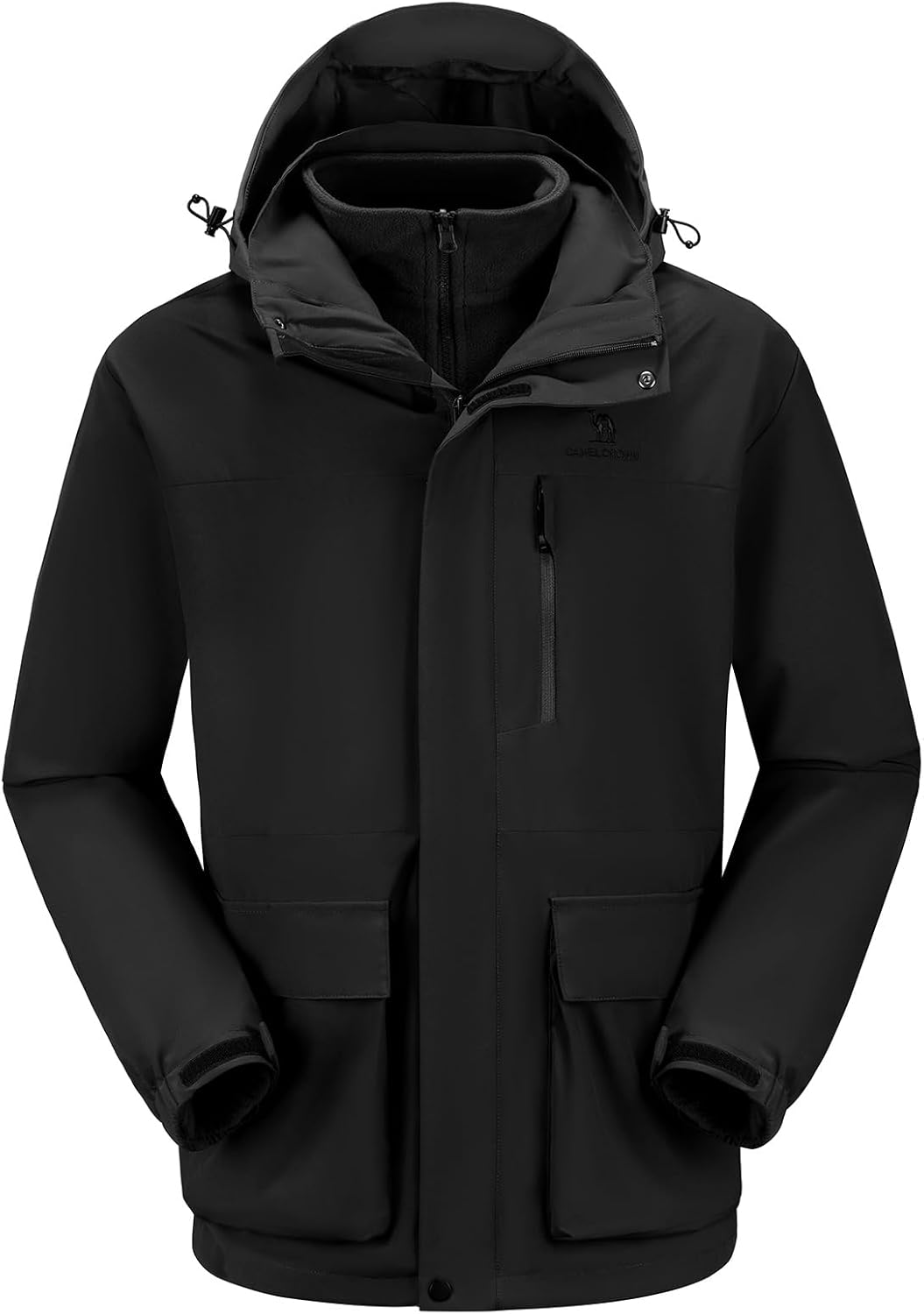 CAMEL CROWN Men's 3-in-1 Ski Jacket: Waterproof & Windproof Warmth
