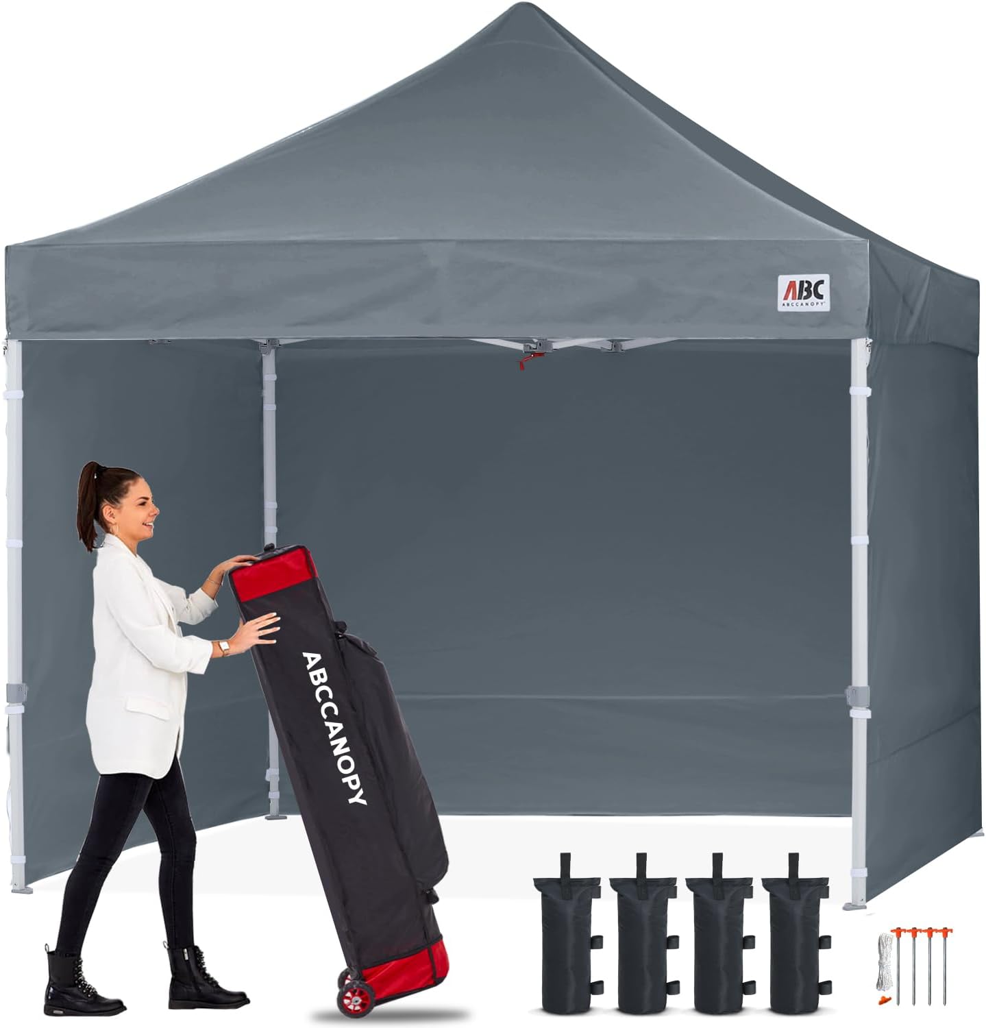 ABCCANOPY 10x10 Commercial Pop Up Canopy Tent with Sidewalls