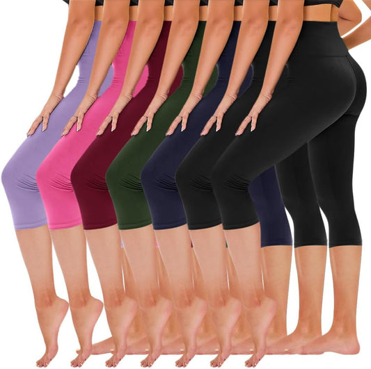 TNNZEET 7 Pack Leggings for Women - High Waisted Yoga Pants