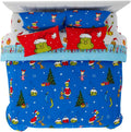 Franco Grinch King Size 7 Piece Bedding Set - Soft Reversible