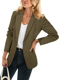 Womens Casual Blazer Open Front Long Sleeve - Slim Fit