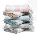 Salt Earth Cotton Turkish Beach Towel Set of 6 - Quick Dry Large