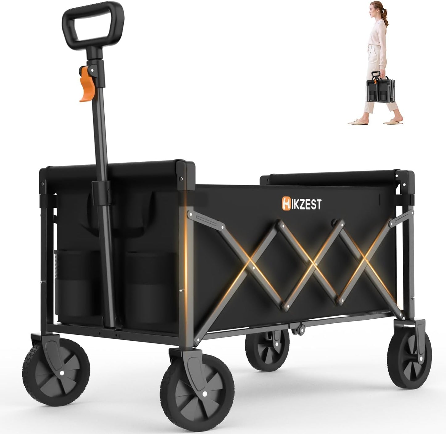 Portable Heavy Duty Folding Wagon Cart - Hikzest