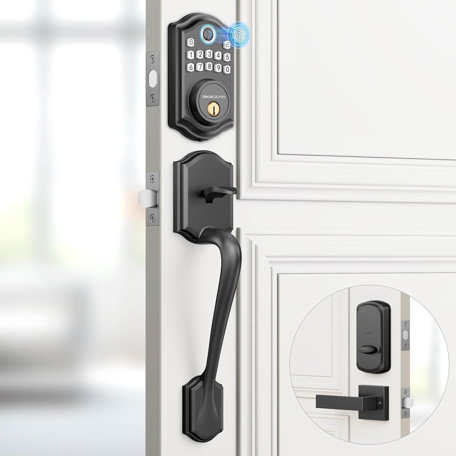 DS10 Keyless Entry Door Lock - Smart Fingerprint Deadbolt Set