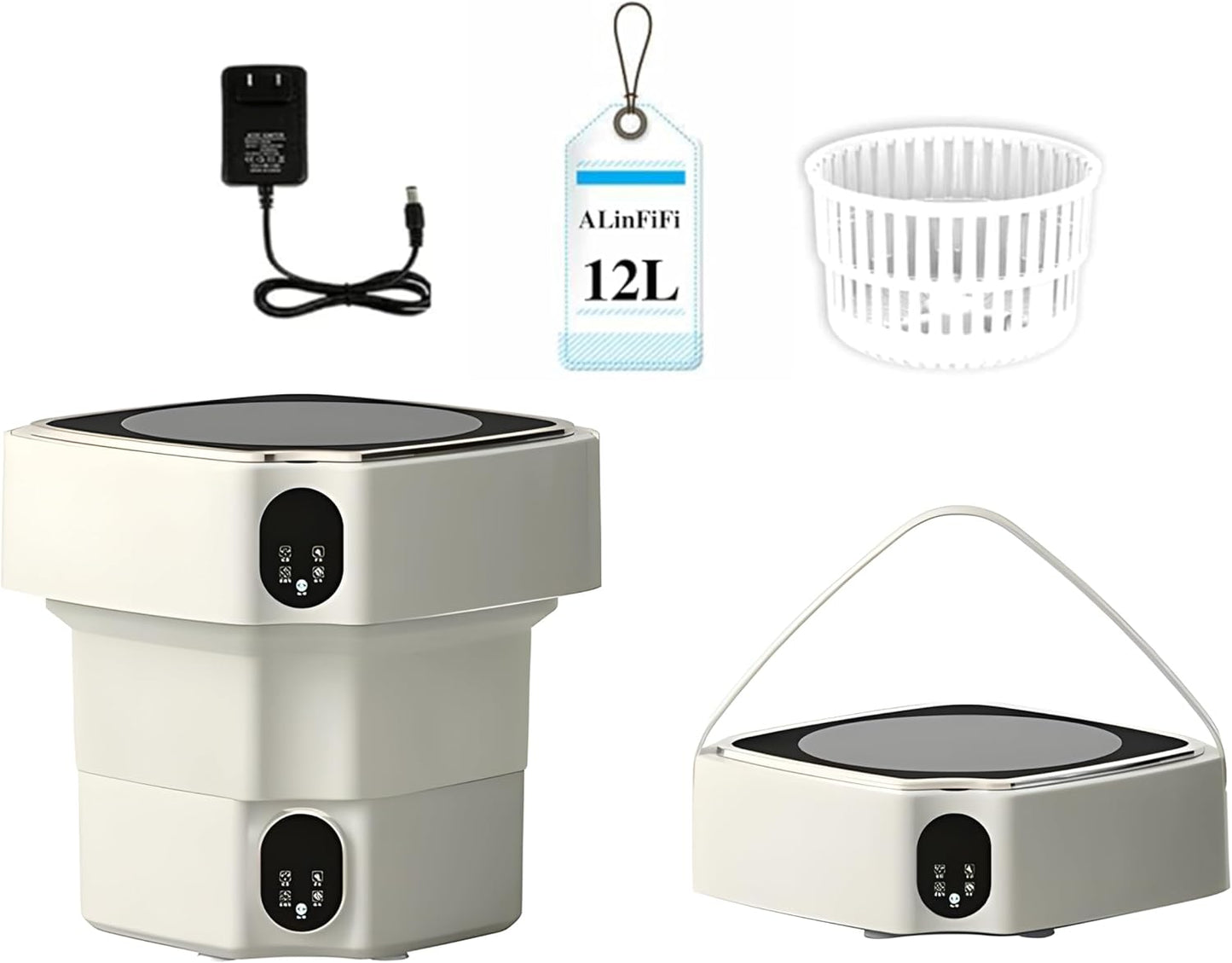 Portable 12L Mini Washing Machine - Deep Cleans All Fabrics! 