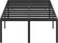 25 Inch High Queen Bed Frame with Rounded Corner Legs - Quiet, Heavy