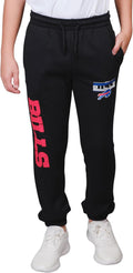 Ultra Game Boys' NFL Black Snow Fleece Jogger Sweatpants (Style 8S1P)