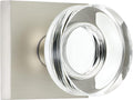 Crystal Door Knobs Interior Passage Hall Closet - Satin Nickel