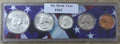 1962-5 Coin Birth Year Set in American Flag Holder - Uncirculated Gift