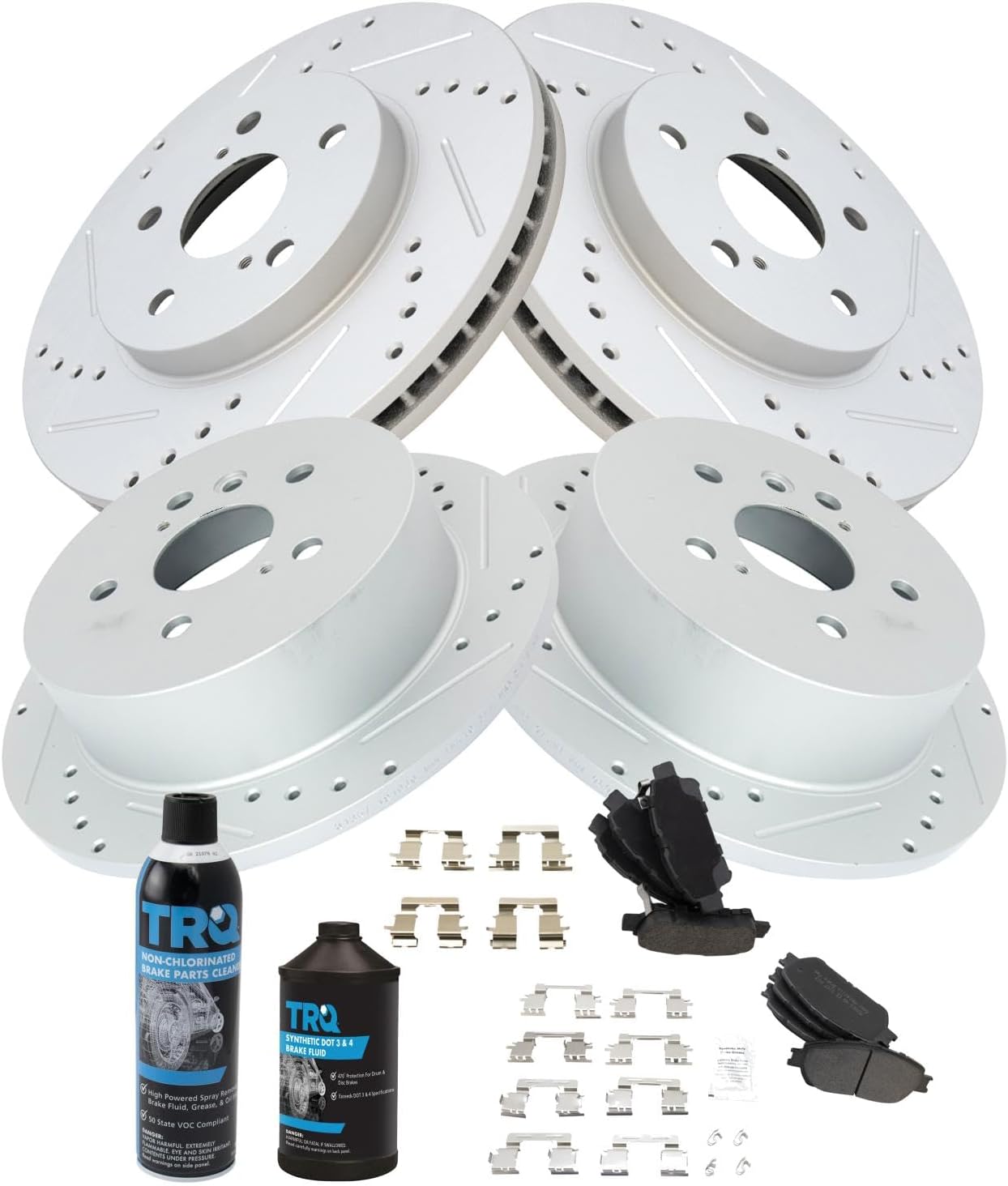 TRQ Performance Brake Pad & Rotor Kit for 2004-2010 Sienna