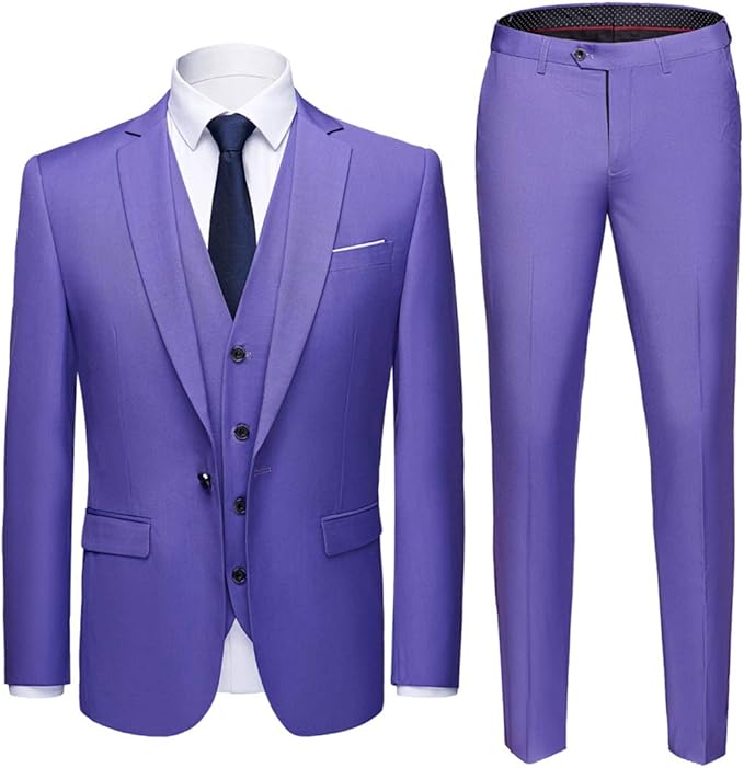 MY'S Men's 3 Piece Slim Fit Suit Set for Stylish Occasions