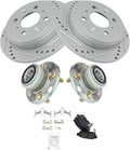 TRQ Rear Brake Pad & Rotor Kit Compatible with 1990-2001 Acura