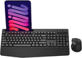Wireless Keyboard and Mouse Combo - Full-Sized Ergonomic with Wrist