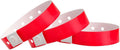 500 Neon Red Plastic Wristbands for Events - Secure, Extended Wear