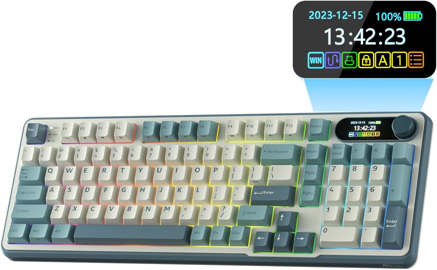RK ROYAL KLUDGE S98 Wireless Mechanical Keyboard - Smart Display & Hot Swappable