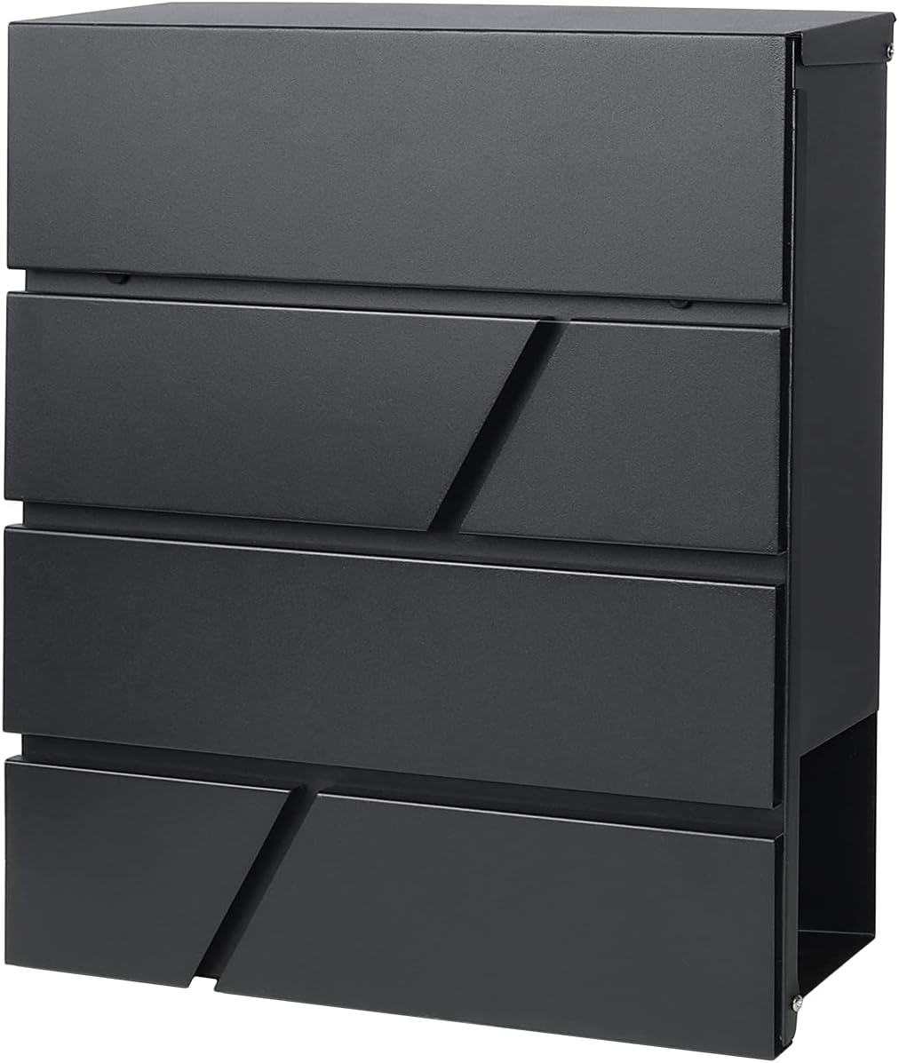 Jssmst Locking Mailbox Wall Mount with Secure Key Lock Feature