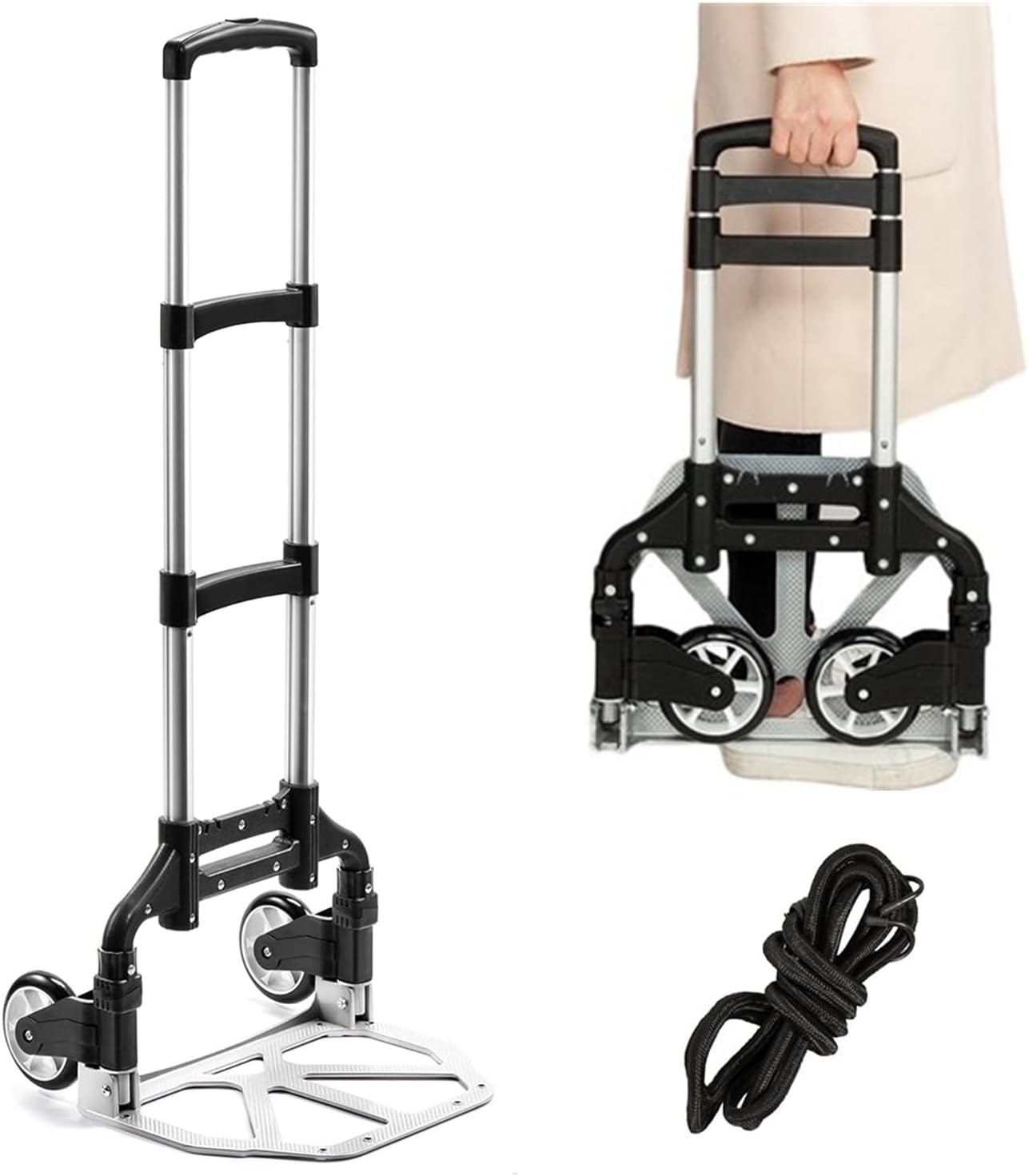 Folding Hand Truck Aluminum Portable Cart for Easy Transport